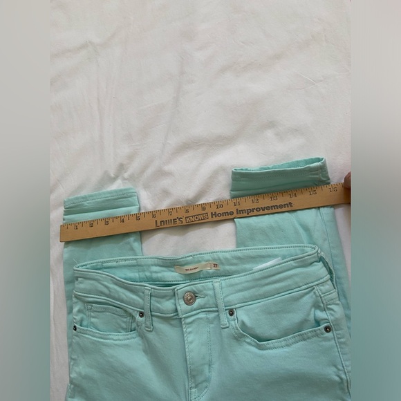 levis 711 skinny 27 turquoise blue jeans womens levi strauss - Picture 14 of 16